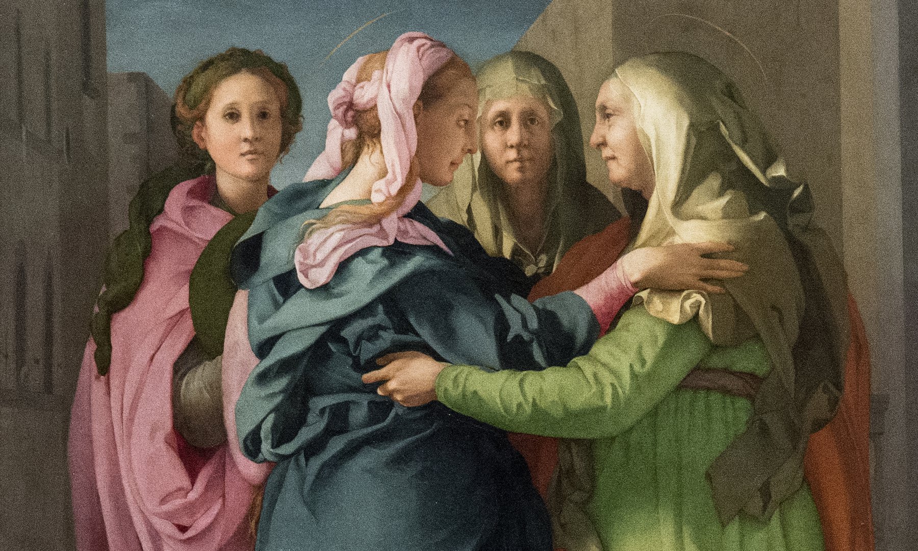 Chiesa di San Michele a Carmignano, particolare de La Visitazione di Jacopo Carucci detto Il Pontormo (1454-1557)